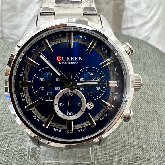 Fashion Jewelry Mens Business Watch Stainless Backing Silver Platted Loo… - Picture 6 of 9